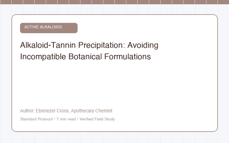 Alkaloid-Tannin Precipitation: Avoiding Incompatible Botanical Formulations